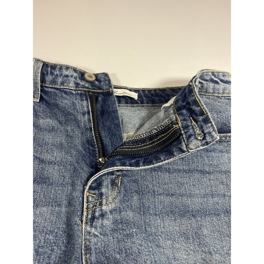 KanCan Distressed High Waisted Denim Shorts Medium Blue Wash Size 29 - Picture 4 of 13